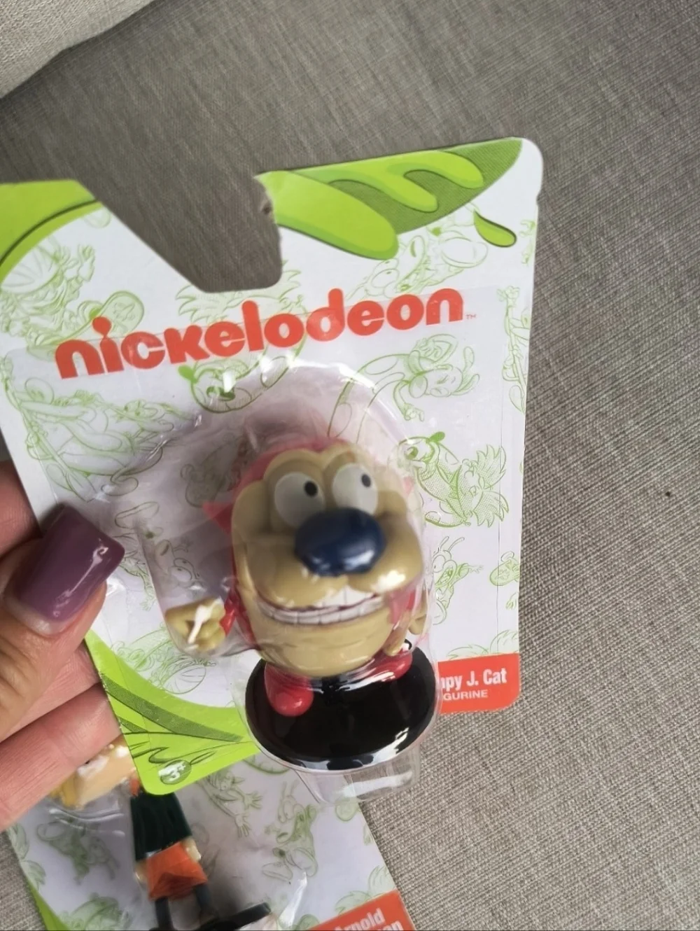 Nickelodeon 3 Mini Figurines Hey Arnold Ren Stimpy Nickelodeon New